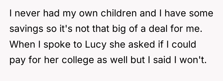 I never had my own children and I have some...