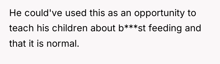 He could've used this as an opportunity to teach his...
