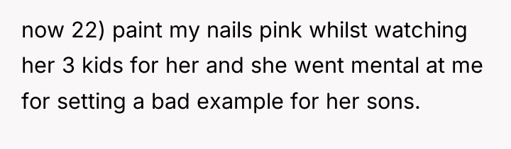 now 22) paint my nails pink whilst watching her 3...