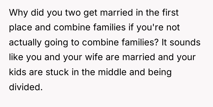 Why did you two get married in the first place...