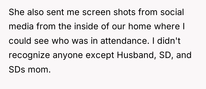 She also sent me screen shots from social media from...