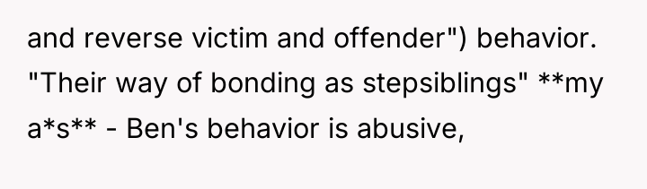 and reverse victim and offender") behavior. "Their way of bonding...