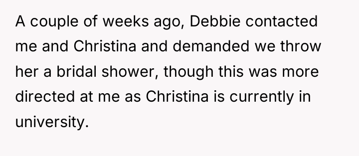 A couple of weeks ago, Debbie contacted me and Christina...