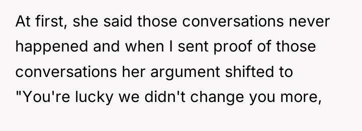 At first, she said those conversations never happened and when...