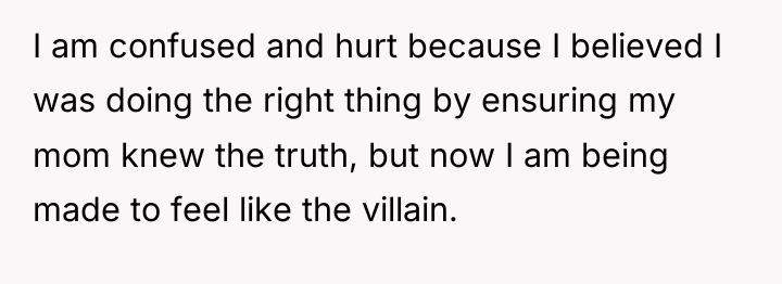 I am confused and hurt because I believed I was...