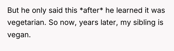But he only said this *after* he learned it was...