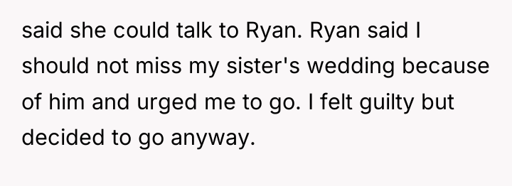 said she could talk to Ryan. Ryan said I should...