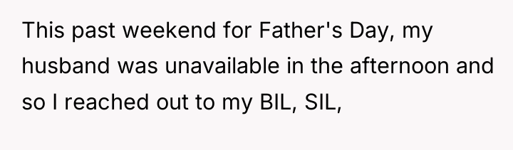 This past weekend for Father's Day, my husband was unavailable...