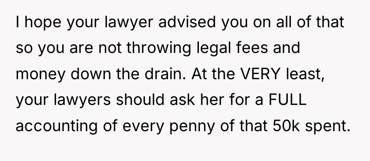 I hope your lawyer advised you on all of that...