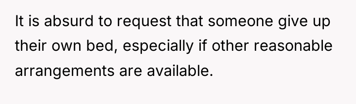 It is absurd to request that someone give up their...