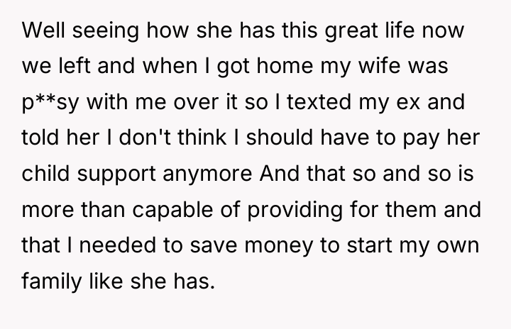 Well seeing how she has this great life now we...