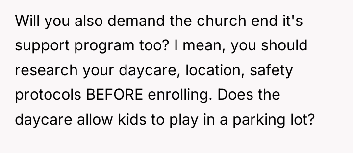 Will you also demand the church end it's support program...