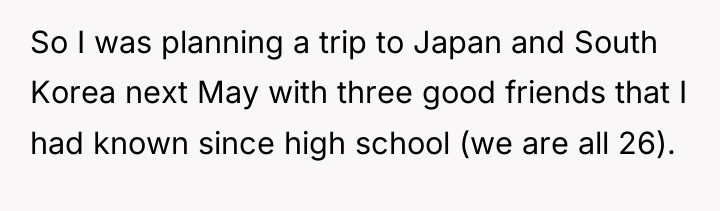 So I was planning a trip to Japan and South...