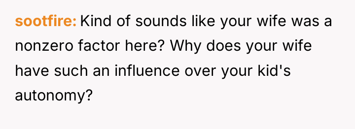 sootfire Kind of sounds like your wife was a nonzero...