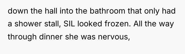 down the hall into the bathroom that only had a...