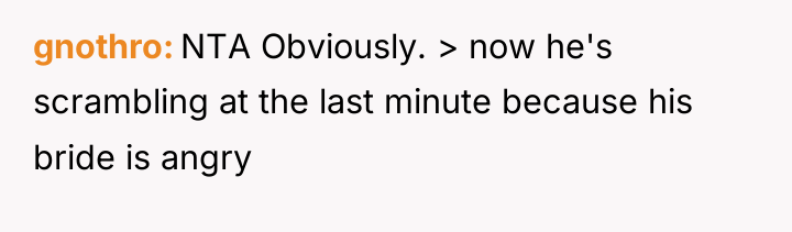 gnothro NTA Obviously. > now he's scrambling at the last...