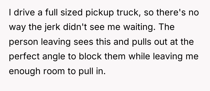 I drive a full sized pickup truck, so there's no...