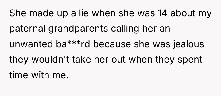 She made up a lie when she was 14 about...