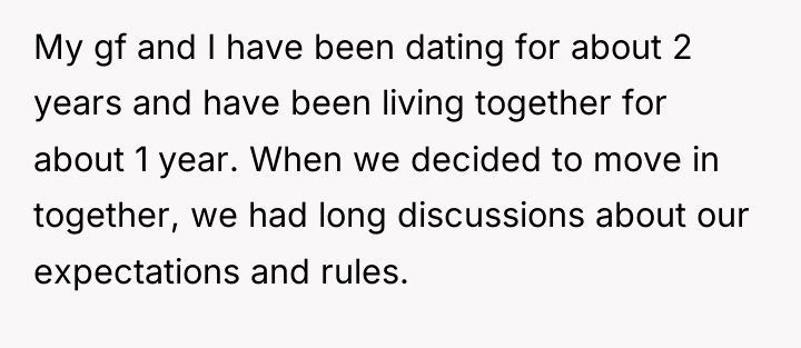 My gf and I have been dating for about 2...