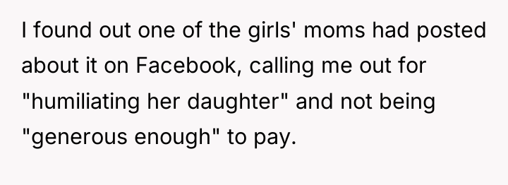 I found out one of the girls' moms had posted...