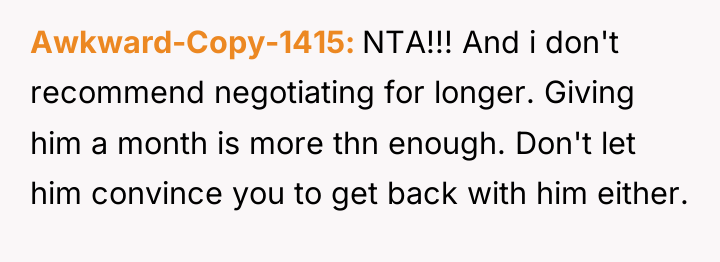 Awkward-Copy-1415 NTA!!! And i don't recommend negotiating for longer. Giving...