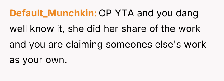 Default_Munchkin OP YTA and you dang well know it, she...