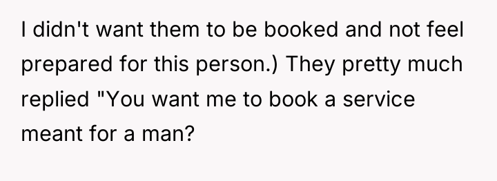 I didn't want them to be booked and not feel...