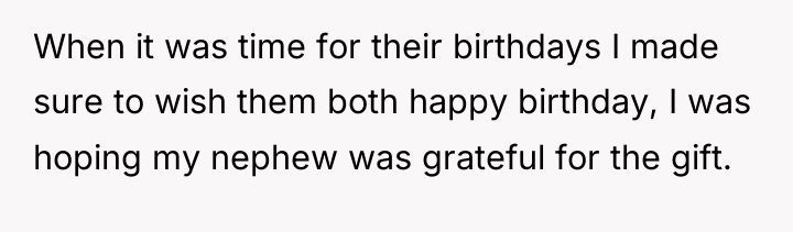 When it was time for their birthdays I made sure...