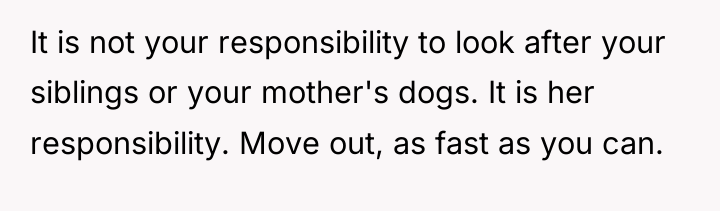 It is not your responsibility to look after your siblings...