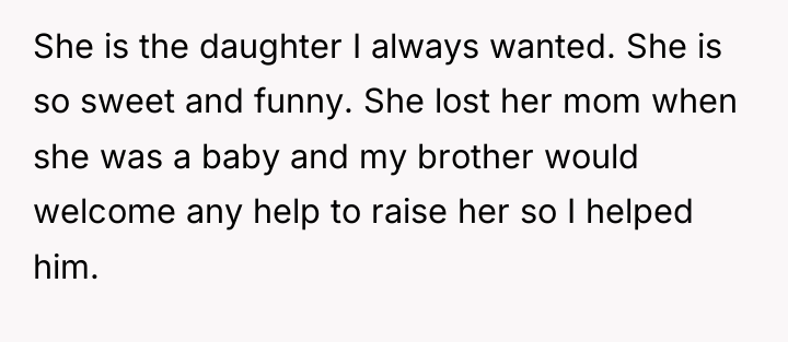 She is the daughter I always wanted. She is so...