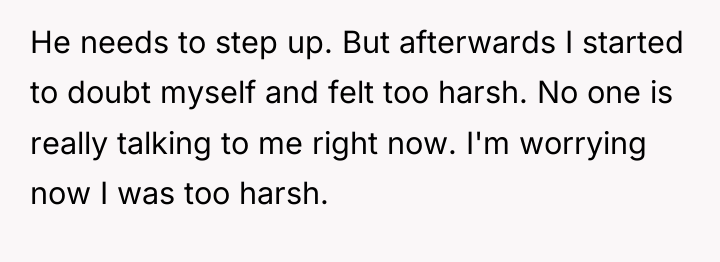 He needs to step up. But afterwards I started to...