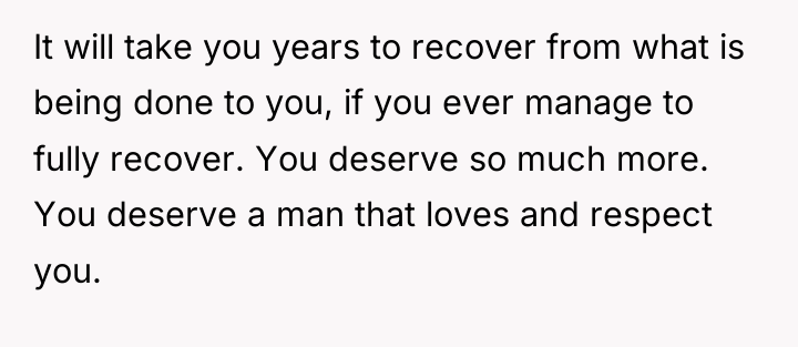 It will take you years to recover from what is...