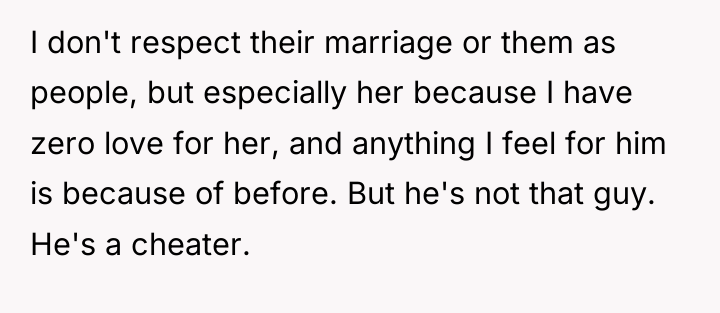 I don't respect their marriage or them as people, but...