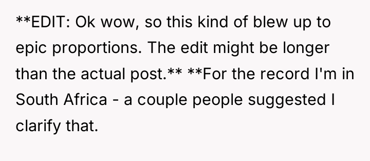 **EDIT: Ok wow, so this kind of blew up to...