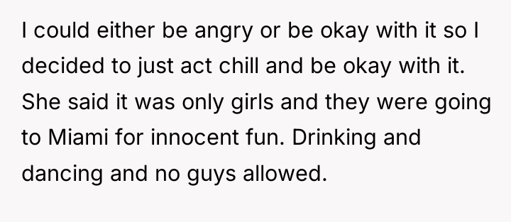 I could either be angry or be okay with it...