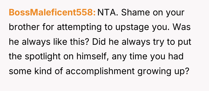 BossMaleficent558 NTA. Shame on your brother for attempting to upstage...