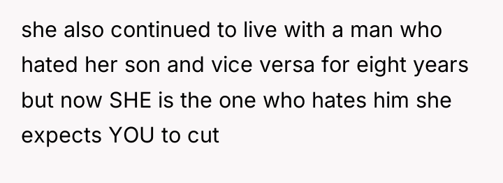 she also continued to live with a man who hated...