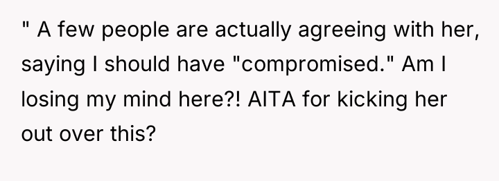 " A few people are actually agreeing with her, saying...