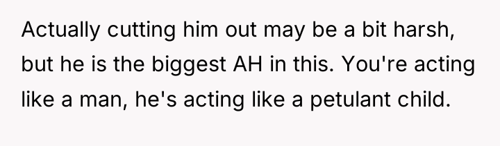 Actually cutting him out may be a bit harsh, but...
