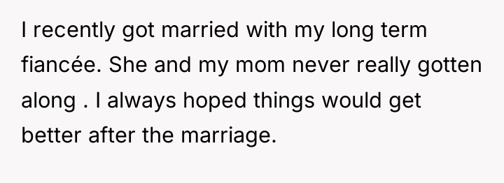 I recently got married with my long term fiancée. She...