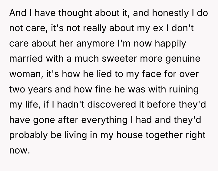And I have thought about it, and honestly I do...