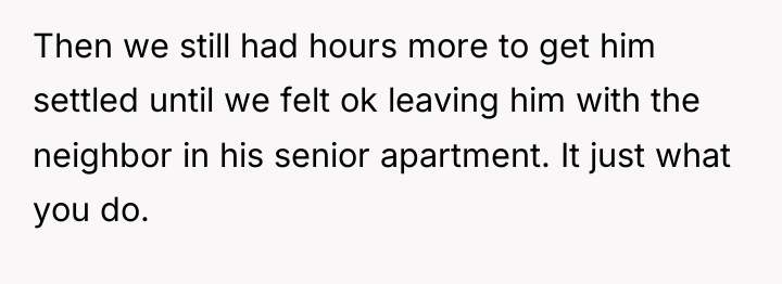 Then we still had hours more to get him settled...