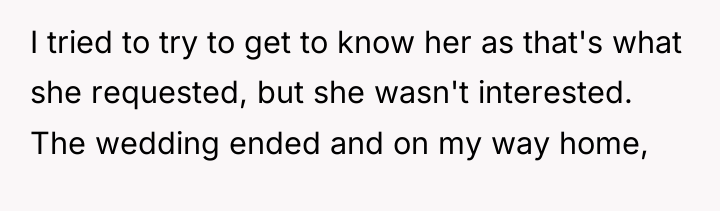 I tried to try to get to know her as...