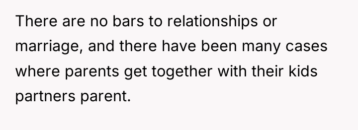 There are no bars to relationships or marriage, and there...