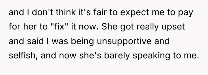 and I don't think it's fair to expect me to...