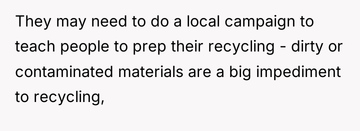 They may need to do a local campaign to teach...