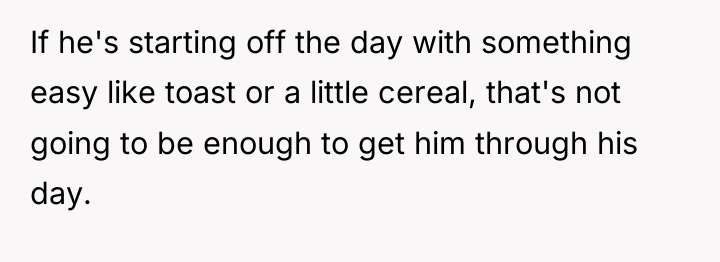 If he's starting off the day with something easy like...