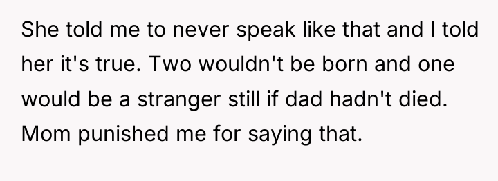 She told me to never speak like that and I...