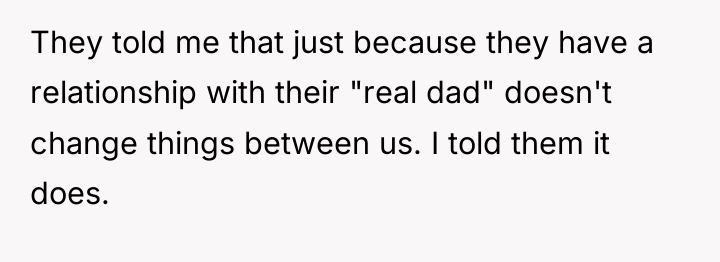 They told me that just because they have a relationship...
