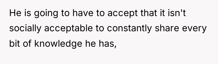 He is going to have to accept that it isn't...